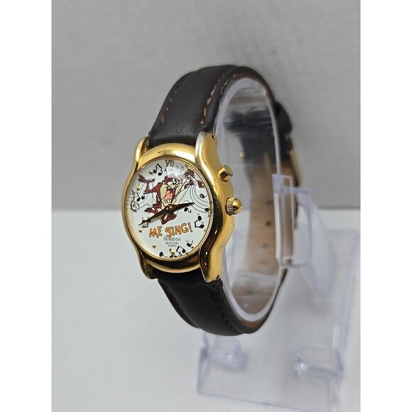 Vintage Armitron Looney Tunes Taz Me Sing Musical Watch Quartz 1995 New Battery - Picture 2 of 14